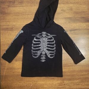 Black Skeleton Hoodie for Kids